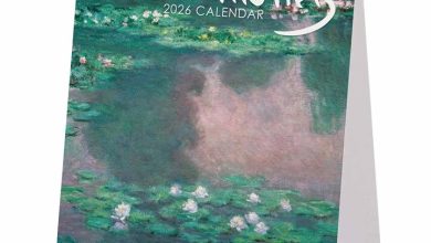 Claude Monet Easel Desk Calendar 2026