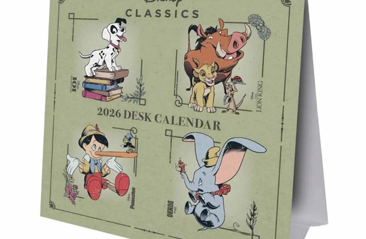 Disney Classics Easel Desk Calendar 2026