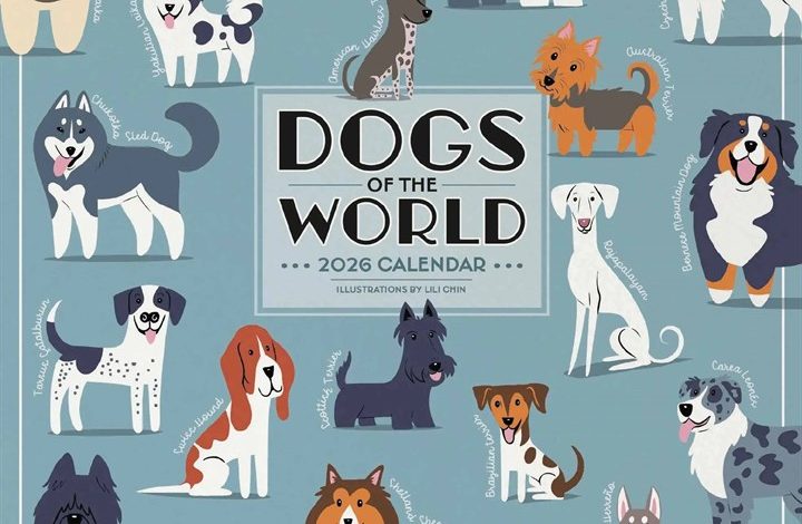 Dogs Of The World Mini Calendar 2026