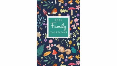Floral Slim Family Planner 2026