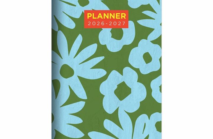 Flower Stencil Slim Diary 2026 - 2027