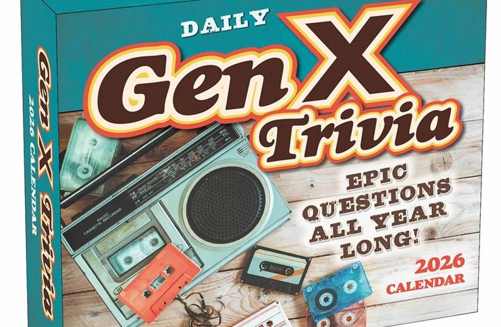 Gen X Trivia Desk Calendar 2026