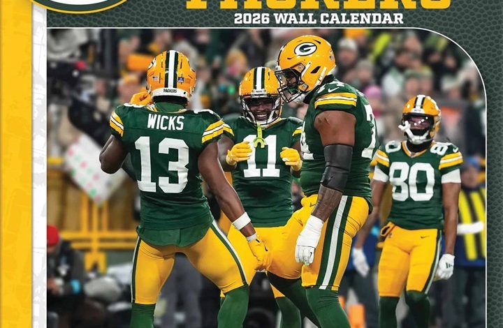 Green Bay Packers NFL Calendar 2026