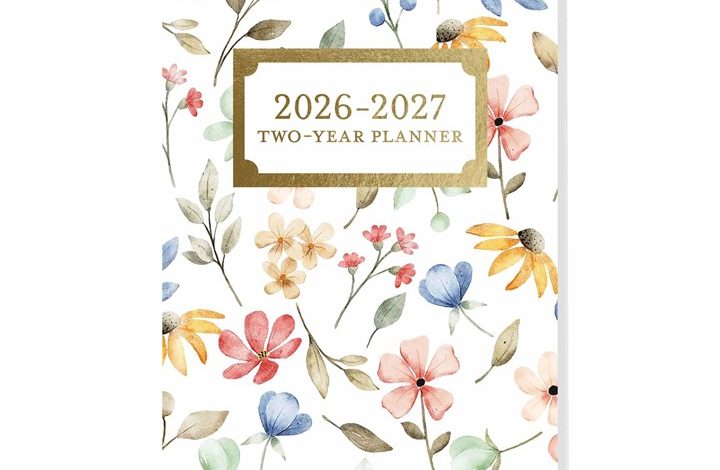 Happy Floral Slim Diary 2026 - 2027