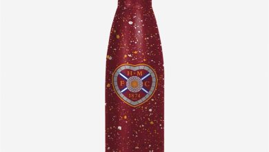 Hearts FC Paint Splatter Water Bottle