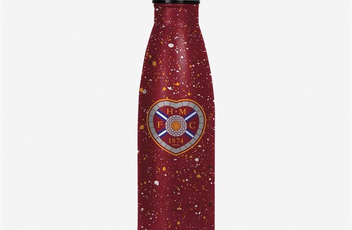 Hearts FC Paint Splatter Water Bottle