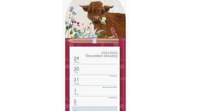 Highland Cows Magnetic Calendar 2026