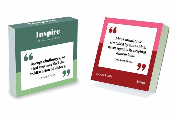 Inspire Desk Calendar 2026