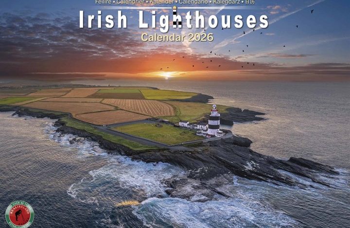 Irish Lighthouses A4 Calendar 2026
