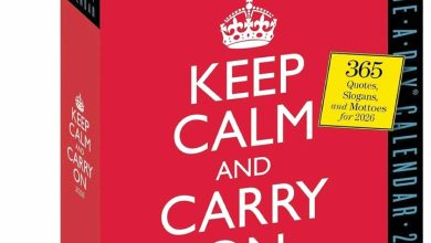 Keep Calm And Carry On Desk Calendar 2026