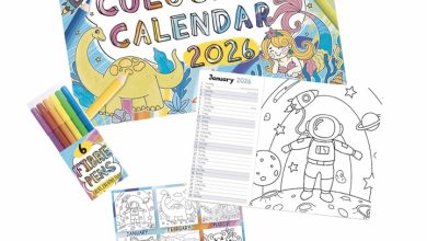 Kids Colouring A4 Calendar 2026