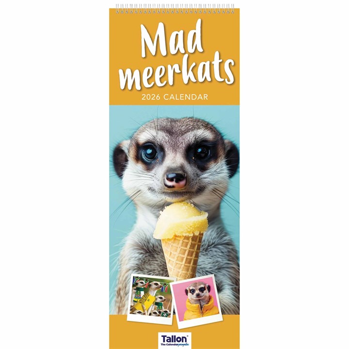 Mad Meerkats Slim Calendar 2026
