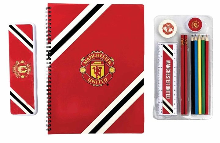 Manchester United FC Core Stripe A4 Stationery Set