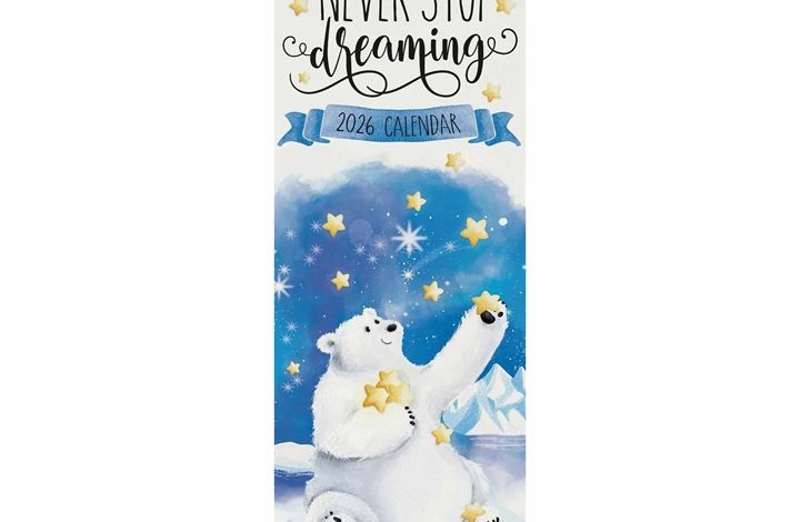 Never Stop Dreaming Deluxe Slim Calendar 2026