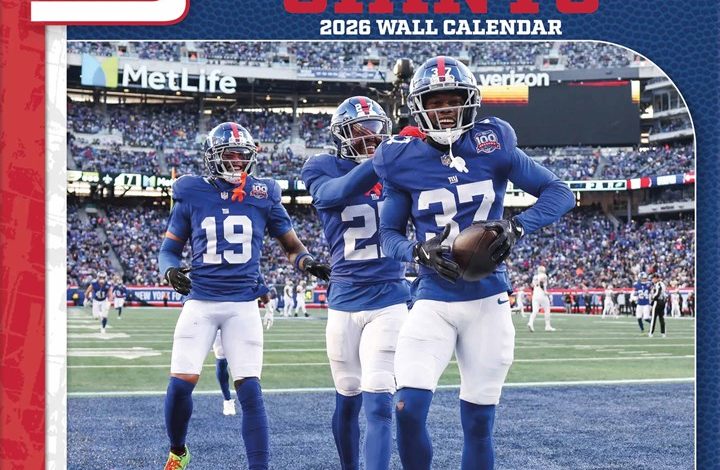 New York Giants NFL Calendar 2026