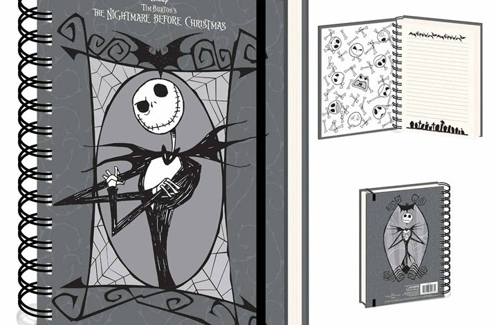 Nightmare Before Christmas Grey Wiro A5 Notebook