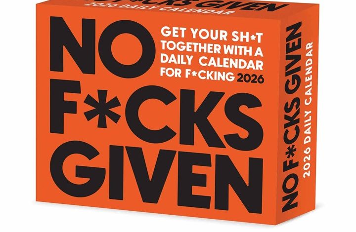 No F*cks Given Desk Calendar 2026