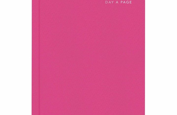 Pastel Pink Hardback Day To View A5 Diary 2026