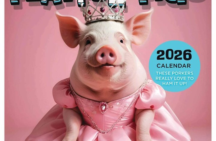 Playful Pigs Mini Calendar 2026