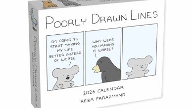 Poorly Drawn Lines Desk Calendar 2026