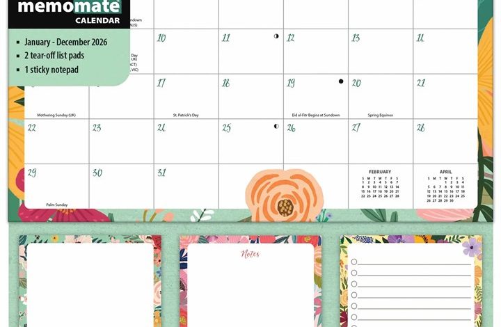 Shine Within Memo Mate Calendar 2026