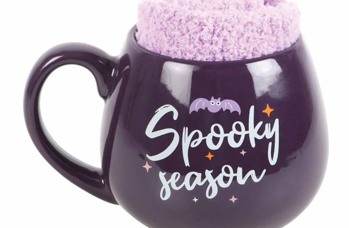 Spooky Season Ceramic Mug and Socks Set