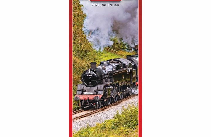 Steam Railway Slim Calendar 2026