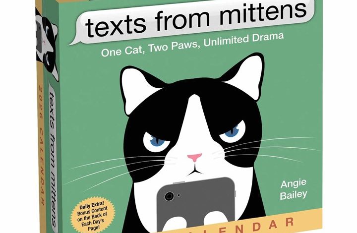 Texts From Mittens Desk Calendar 2026