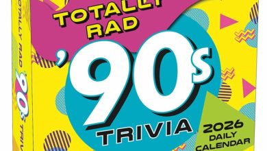 Totally Rad 90s Trivia Desk Calendar 2026