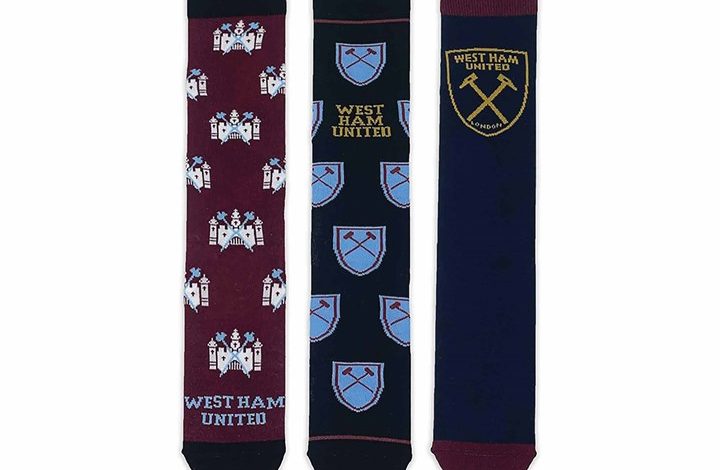 West Ham United FC 3 Pack Dress Socks - Size 6 - 11