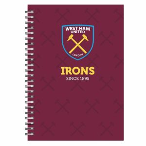 West Ham United FC Spiral Crest A5 Notebook
