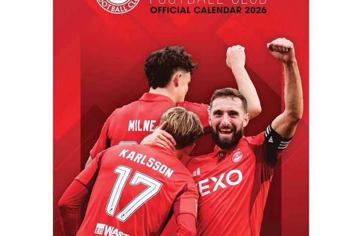 Aberdeen FC A3 Calendar 2026