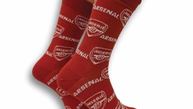 Arsenal FC Print Red Socks - Size 7 - 11