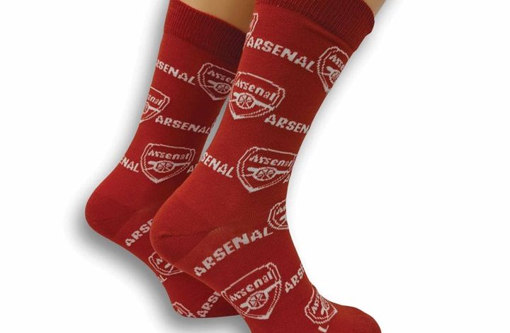 Arsenal FC Print Red Socks - Size 7 - 11