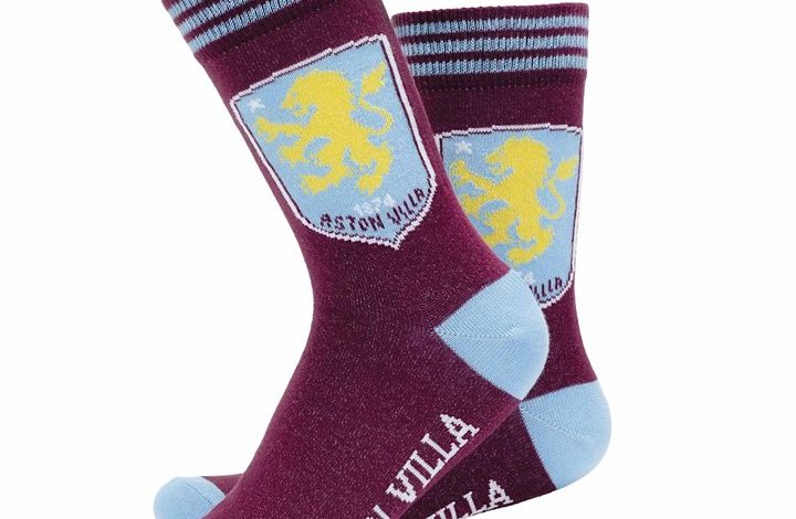 Aston Villa FC Crest Socks - Size 7 - 11