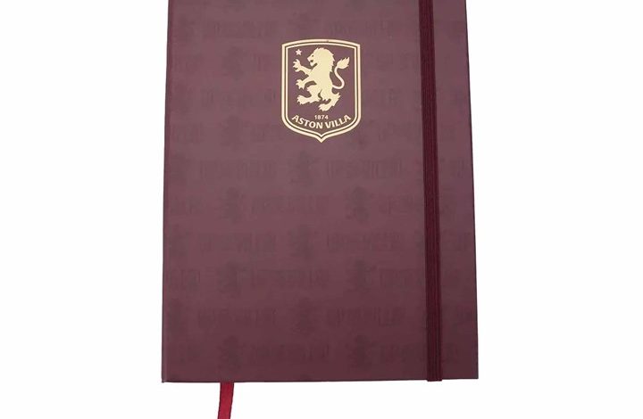Aston Villa FC Gold Crest A5 Notebook