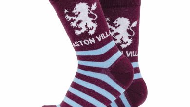 Aston Villa FC Striped Socks - Size 7 - 11