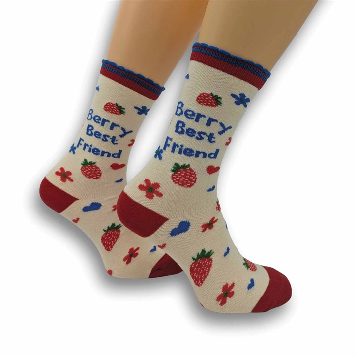 Berry Best Friend Socks – Size 4 – 8