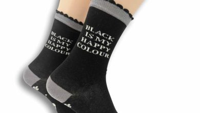 Black is my Happy Colour Socks - Size 4 - 8