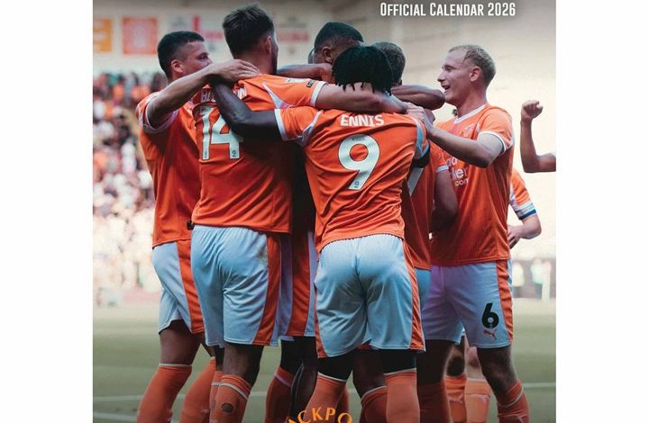 Blackpool FC A3 Calendar 2026