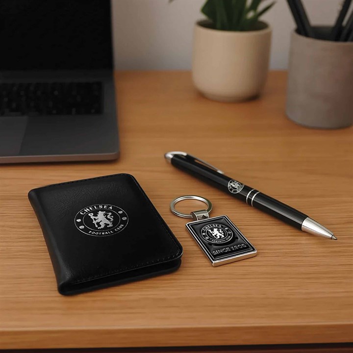 Chelsea FC Card Holder, Keyring & Pen Gift Set
