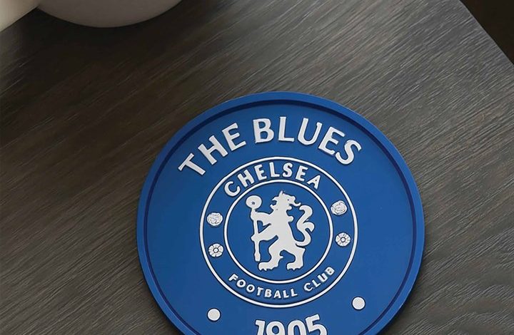 Chelsea FC Text PVC Coaster