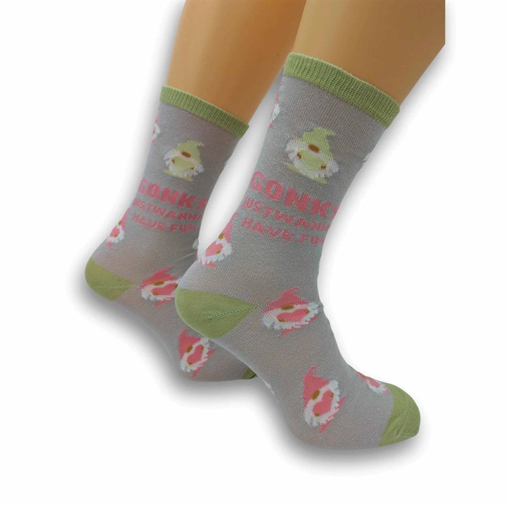 Gonks Just Wanna Have Fun Socks – Size 4 – 8