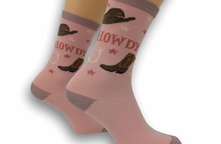 Howdy Cowgirl Socks - Size 4 - 8