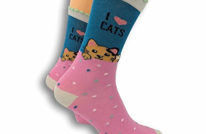 I Heart Cats Socks - Size 4 - 8