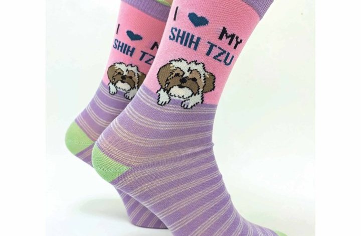 I Heart My Shih Tzu Socks - Size 4 - 8