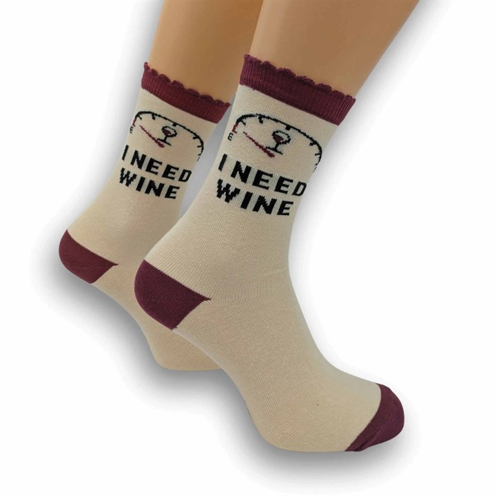 I Need Wine Socks – Size 4 – 8