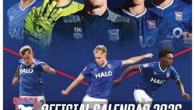 Ipswich Town FC Easel Desk Calendar 2026