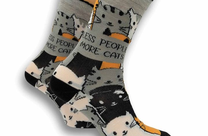 Less People More Cats Socks - Size 4 - 8