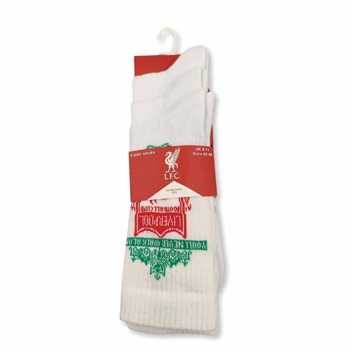 Liverpool FC 3 Pack Sports Socks – Size 8 – 11